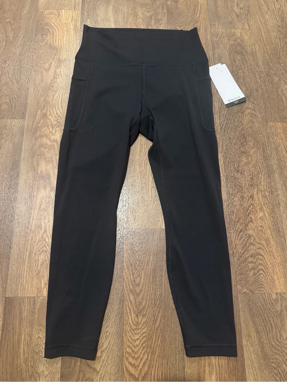 HeyNuts Workout Pro 7/8 Leggings 25'' Black Size Large - 12 NEW - Picture 3 of 9
